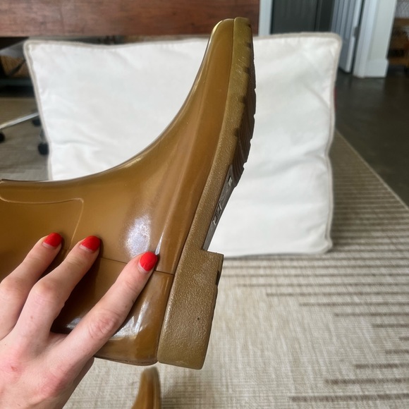 Women’s HUNTER ORIGINAL TALL Refined GLOSS  Rain Boots SIZE 8 Brown - Picture 11 of 13